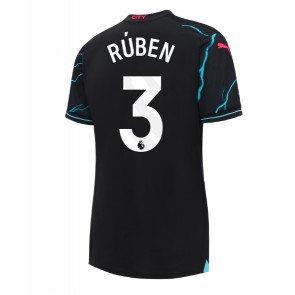 Manchester City Ruben Dias #3 Replika Tredjetrøje Dame 2023-24 Kortærmet